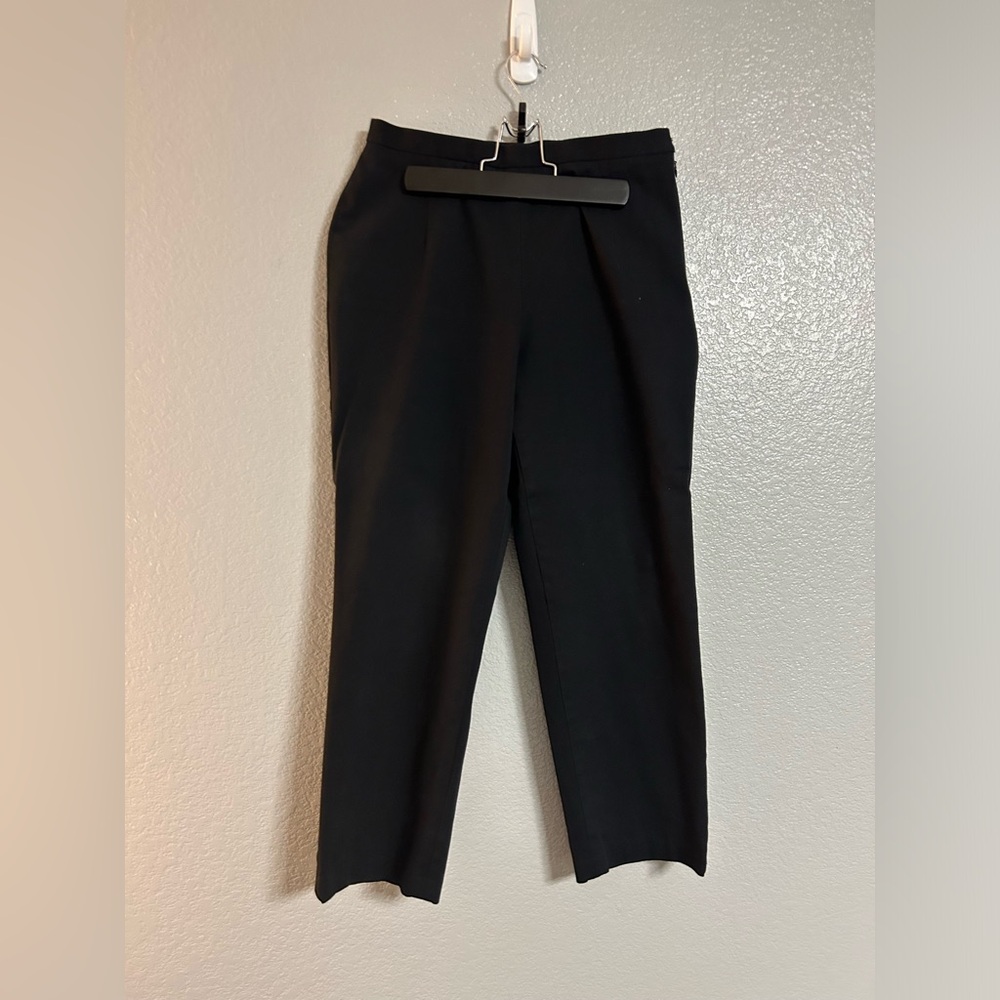 Women’s Lands' End black side zipper ankle dress pants Trousers size 6